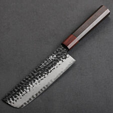 18cm Nakiri Messer 3-Lagen 9Cr18Mov Carbon Stahl Kochmesser Küchenmesser