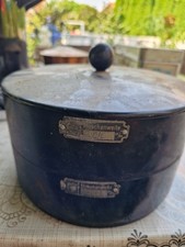 Antikes Sieb f. Mehl Getreide Erde  Vintage Deko Bakalitt mit Deckel Rarität
