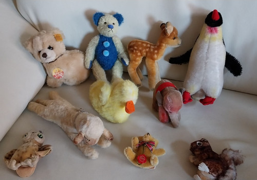 ältere stofftiere konvolut - stofftiere,