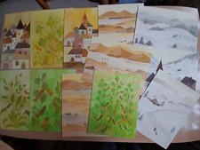 verschiedene handgemalte