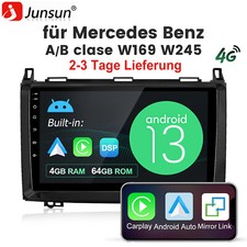 4+64G Für Mercedes-Benz A/B Klasse/Vito W169 W639 W245 Android 14 Navi Autoradio