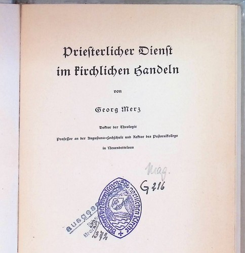 Priesterlicher dienst - dienst, im