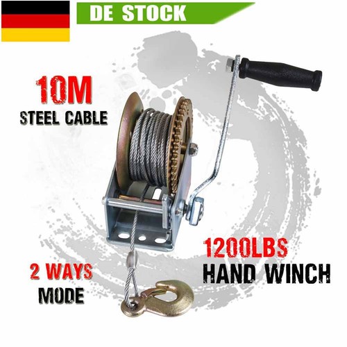 Handseilwinde 544kg 10m