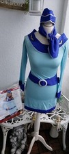FORPLAY Hübsches Kostüm STEWARDESS 4-teilig Gr.S/M 36/38 hellblau NEU