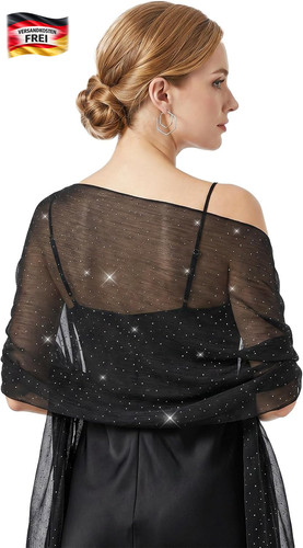 Festliche chiffon stola - stola, damen