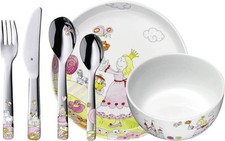 WMF Kindergeschirr Set 6 KIDS PRINZESSIN ANNELI Besteck + Teller + Schüssel