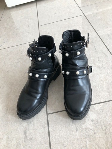 Damen stiefeletten schwarz - in,