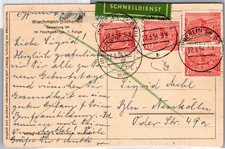 Berlin 49 (4x) auf Postkarte