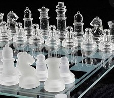 Glasschachspiel Schach Glas 35