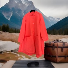 Wunderschönes Blusen-Kleid in rot-orange Gr. 38 von Annette Görtz - ungetragen