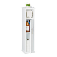 Toilettenpapierhalter stehend Klopapier Regal WC Aufbewahrungsschrank MDF