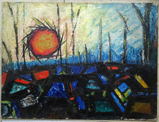 Rote sonne expressives - rote,