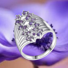 Ring - Zirkonia lila -