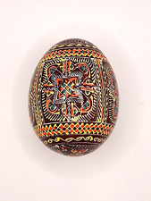 großes, handbemaltes Holzei Ostern Dekoration Vintage ( 617 )