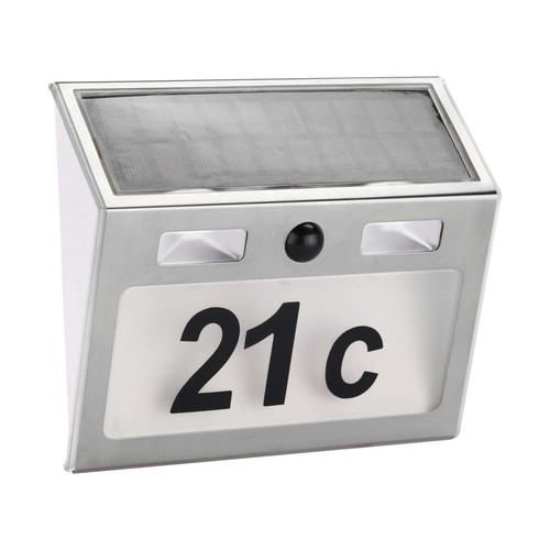 Edelstahl solar led - edelstahl, hausnummer