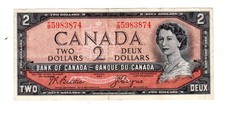 KANADA Banknote 2 DOLLAR 1954