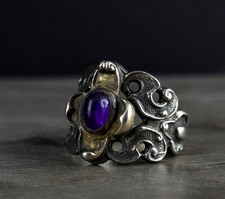 Ring Silber BAS Blachian Amethyst lila 17,4 mm Trachten massiv - traumhaft schön