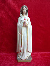 Sehr schöne, alte Holzfigur , Maria Rosa Mystica , geschnitzt und gefasst , 50cm