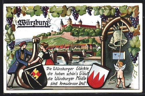 Künstler würzburg - künstler-ak,