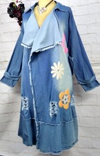 Jacke Mantel Blazer Longjacke Damen Jeans Groß Destroyed Oversize  XXL 48 50 52