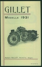 Gillet Herstal 1931 Belgien Motorrad Prospekt Verkaufsprospekt sales brochure RP