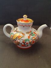 Porzellan Teekanne "Roter Hahn" h 10 cm UdSSR LFZ Lomonosow Russland