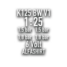 V1 K125 BW SET Motorrad Bundeswehr Aufkleber Reifendruck Volt 10x7cm#A4302