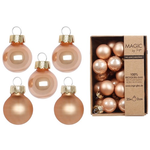 Weihnachtskugeln 2cm glas - 25,