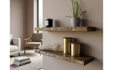 Wandboard Massivholz Baumkante