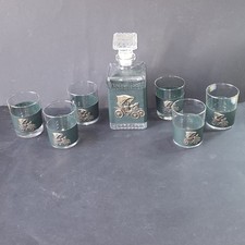 Old Car Whisky Karaffe und Glas, Vinyl Wrapped Likör Karaffe und 6 Gläser