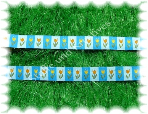 Webband tulpen blau - webband,