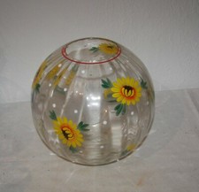 alte Glasvase  bemalt   30er