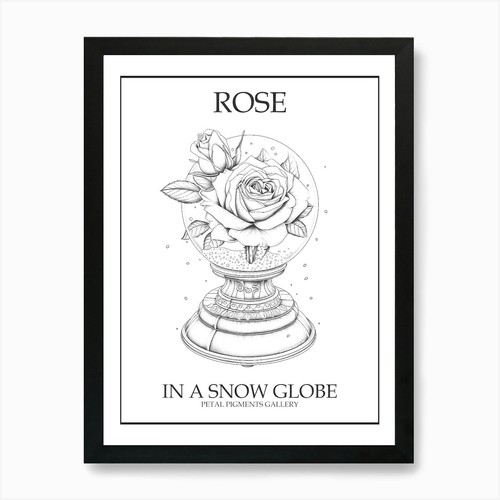 Rose einer schneekugel - in,