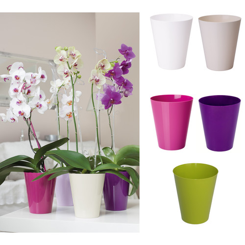 Orchideentopf rund übertopf - orchideentopf,