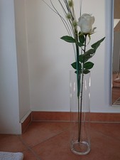 Schlichte Glas-Vase * transparent * 40 cm hoch, 10 cm Durchmesser