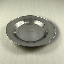 OUTDOOR TELLER Edelstahl , großer Camping Teller 24 cm rostfrei Geschirr