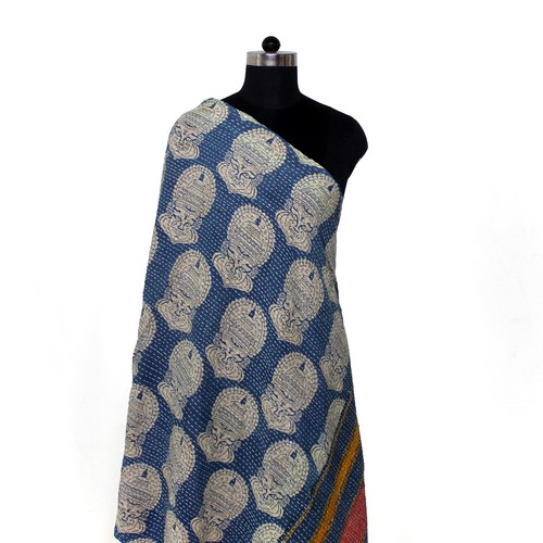 Baumwolle kantha schal - baumwolle,
