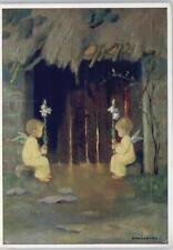 12032075 - Nr. 4742 - Ehrenwache - Engel mit Blumen vor dem Stalltor