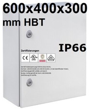 Schaltschrank 600x400x300 mm IP66 UL VDE Metall 1-türig mit Montageplatte