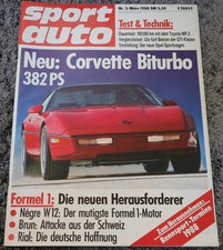 Sport Auto 3/1988 VW Golf GTI 16V, Peugeot 205 GTI Honda Civic 16V, DTM, Daytona