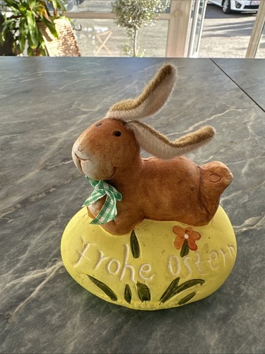 Osterhase mit keramik deko - osterhase,