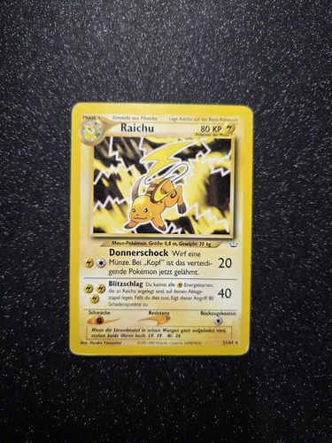 Pokemon karte raichu neo - raichu, 21/64