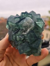 Phantom Fluorit Stufe Grün Madagaskar 262 Gramm Grünes Mineral Green Mineral