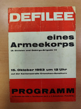 Prospekt Programm Defilee Armeekorps Schweiz Grenchen-Solothurn MK6