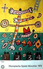 Alan Davie 1972 Olympic Poster