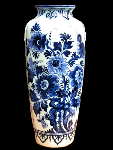 Delfter blau fayence vase - delfter,