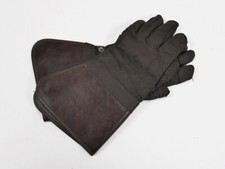 Wehrmacht Vintage Leder Handschuhe Kradmelder Flieger Stulpenhandschuhe #F