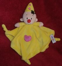 Bumba Schmusetuch Clown Harlekin gelb rosa Herz