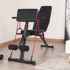 Hantelbank Trainingsbank Schrägbank 7-Fach Verstellbarer Rückenlehne Home Gym