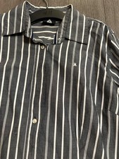 Damen-Bluse von GAASTRA, Gr.  XXL, Gr. 44, grau gestreift, 100 % Baumwolle